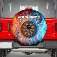 Custom Thunder Lightning Darts Spare Tire Cover Dartboard Water Fire - Wonder Print Shop
