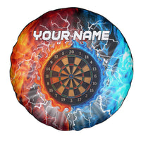 Custom Thunder Lightning Darts Spare Tire Cover Dartboard Water Fire - Wonder Print Shop