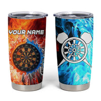 Custom Thunder Lightning Darts Tumbler Cup Dartboard Water Fire - Wonder Print Shop