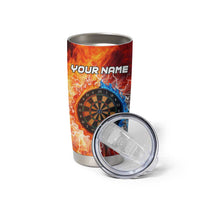 Custom Thunder Lightning Darts Tumbler Cup Dartboard Water Fire - Wonder Print Shop