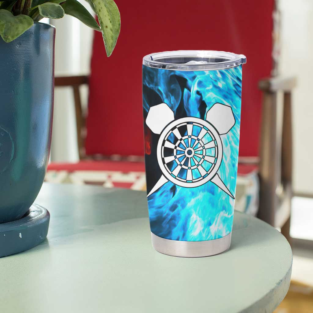 Custom Thunder Lightning Darts Tumbler Cup Dartboard Water Fire - Wonder Print Shop