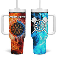 Custom Thunder Lightning Darts Tumbler With Handle Dartboard Water Fire - Wonder Print Shop
