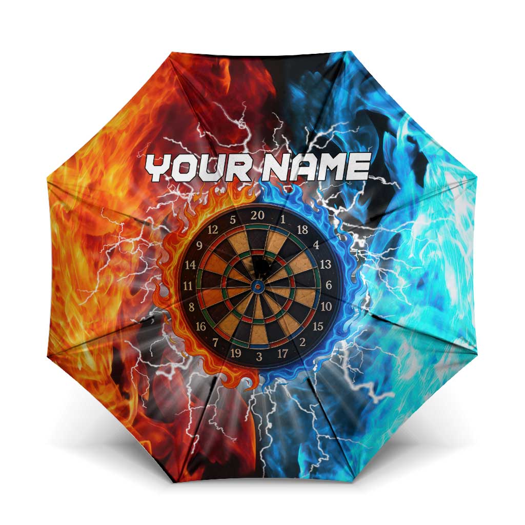 Custom Thunder Lightning Darts Umbrella Dartboard Water Fire - Wonder Print Shop