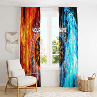 Custom Thunder Lightning Darts Window Curtain Dartboard Water Fire - Wonder Print Shop