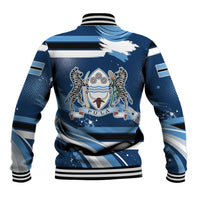 Botswana Independence Day Baseball Jacket Raised Fist Map Graphic With National Coat Of Arms