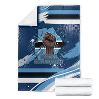 Botswana Independence Day Blanket Raised Fist Map Graphic With National Coat Of Arms