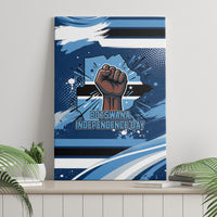 Botswana Independence Day Canvas Wall Art Raised Fist Map Graphic With National Coat Of Arms