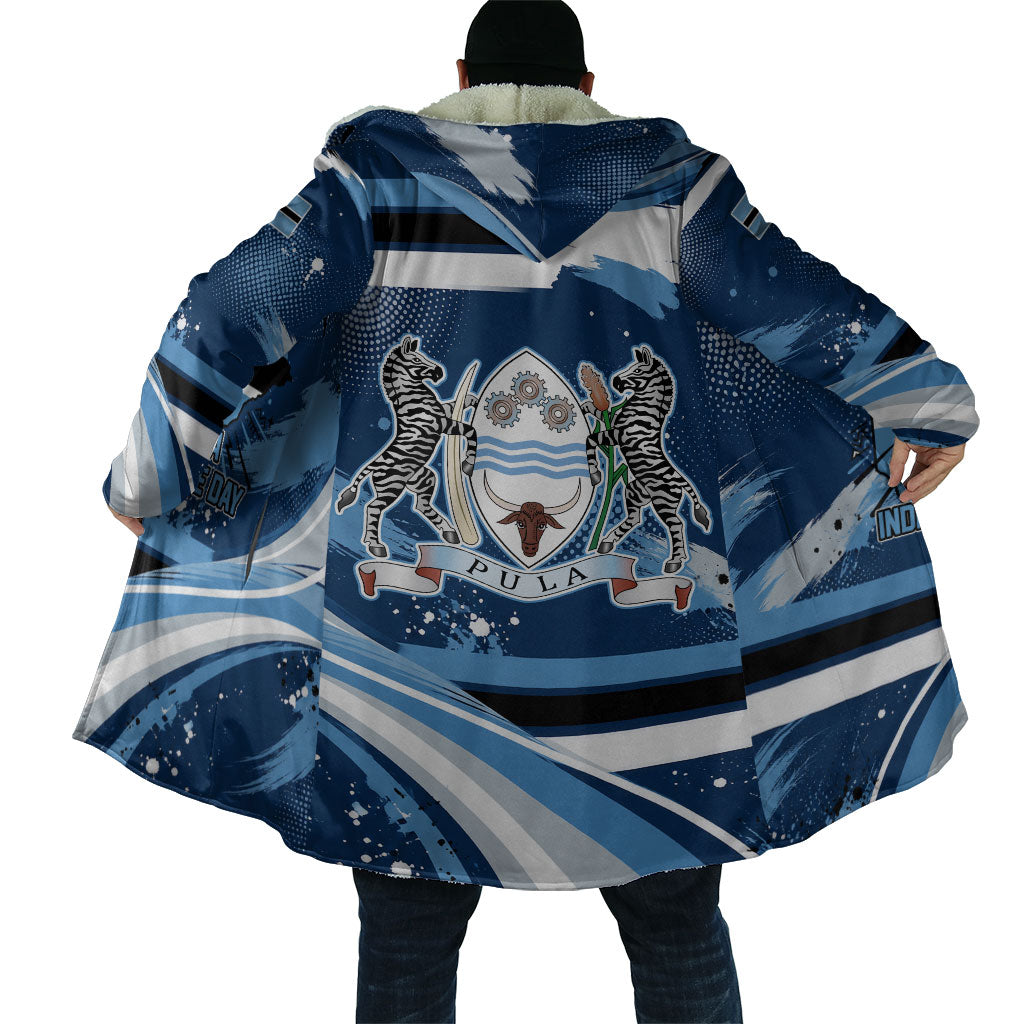Botswana Independence Day Cloak Raised Fist Map Graphic With National Coat Of Arms