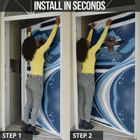 Botswana Independence Day Door Cover Raised Fist Map Graphic With National Coat Of Arms