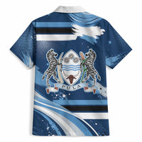 Botswana Independence Day Hawaiian Shirt Raised Fist Map Graphic With National Coat Of Arms