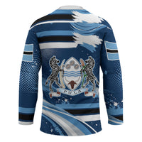 Botswana Independence Day Hockey Jersey Raised Fist Map Graphic With National Coat Of Arms