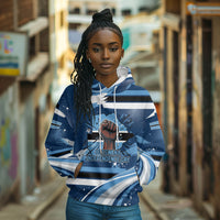 Botswana Independence Day Hoodie Raised Fist Map Graphic With National Coat Of Arms
