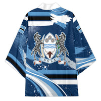 Botswana Independence Day Kimono Raised Fist Map Graphic With National Coat Of Arms