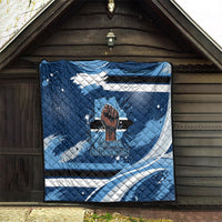 Botswana Independence Day Quilt Raised Fist Map Graphic With National Coat Of Arms