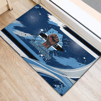 Botswana Independence Day Rubber Doormat Raised Fist Map Graphic With National Coat Of Arms
