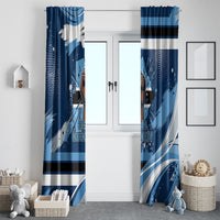 Botswana Independence Day Window Curtain Raised Fist Map Graphic With National Coat Of Arms