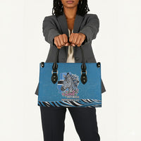 Botswana Independence Day Leather Bag Flying Dove Graphic Zebra Portrait Flag Map