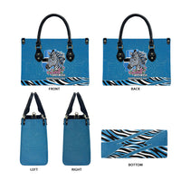 Botswana Independence Day Leather Bag Flying Dove Graphic Zebra Portrait Flag Map