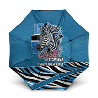 Botswana Independence Day Umbrella Flying Dove Graphic Zebra Portrait Flag Map