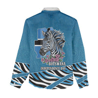 Botswana Independence Day Women Casual Shirt Flying Dove Graphic Zebra Portrait Flag Map
