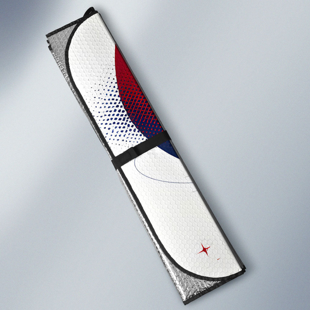 North Korea Flag Day Rise With The Flag Auto Sun Shade Dynamic Red Star Paint Splatter With Tiger