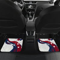 North Korea Flag Day Rise With The Flag Car Mats Dynamic Red Star Paint Splatter With Tiger