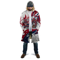North Korea Flag Day Rise With The Flag Cloak Dynamic Red Star Paint Splatter With Tiger