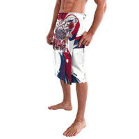 North Korea Flag Day Rise With The Flag Lavalava Dynamic Red Star Paint Splatter With Tiger