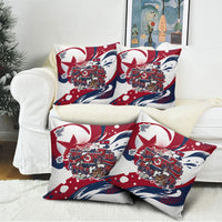North Korea Flag Day Rise With The Flag Pillow Cover Dynamic Red Star Paint Splatter With Tiger