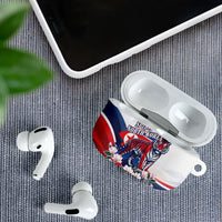 North Korea Flag Day Spirit Of North Korea AirPods Case Flying Crane Graphic With Tiger Portrait And Magnolia Flowers