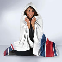 North Korea Flag Day Spirit Of North Korea Hooded Blanket Flying Crane Graphic With Tiger Portrait And Magnolia Flowers