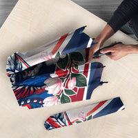 North Korea Flag Day Spirit Of North Korea Umbrella Flying Crane Graphic With Tiger Portrait And Magnolia Flowers