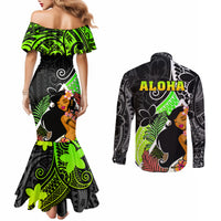 hawaii-hula-girl-couples-matching-mermaid-dress-and-long-sleeve-button-shirts-hula-girl-polynesian-tattoo-gradient
