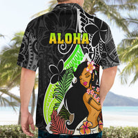 Hawaii Hula Girl Hawaiian Shirt Hula Girl Polynesian Tattoo Gradient - Wonder Print Shop
