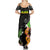 Hawaii Hula Girl Summer Maxi Dress Hula Girl Polynesian Tattoo Gradient - Wonder Print Shop