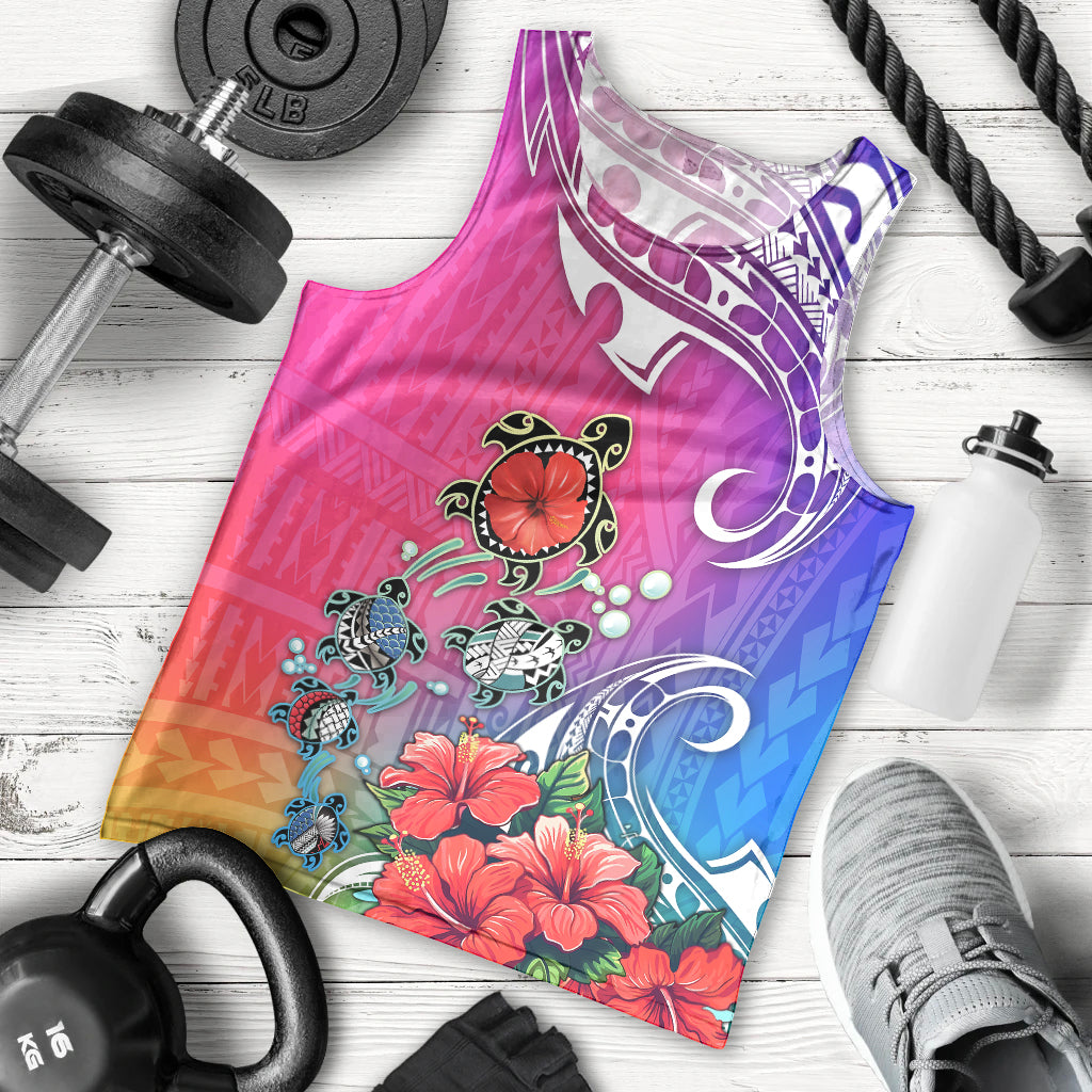 hawaii-turtle-men-tank-top-turtles-hibiscus-with-hawaii-pattern-gradient