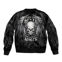 Skull and Wings Bomber Jacket Even The Devil Was Once An Angel - Wonder Print Shop