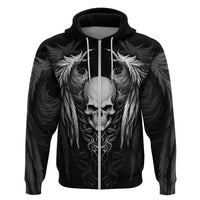 Skull and Wings Hoodie Even The Devil Was Once An Angel - Wonder Print Shop