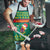 Cameroon Christmas Apron with Green Red Pattern Coat of Arms Santa Hat and Stars Motif - Wonder Print Shop