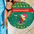 Cameroon Christmas Beach Blanket with Green Red Pattern Coat of Arms Santa Hat and Stars Motif - Wonder Print Shop