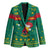 Cameroon Christmas Blazer with Green Red Pattern Coat of Arms Santa Hat and Stars Motif - Wonder Print Shop