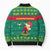 Cameroon Christmas Bomber Puffer Jacket with Green Red Pattern Coat of Arms Santa Hat and Stars Motif - Wonder Print Shop