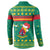 Cameroon Christmas Button Sweatshirt with Green Red Pattern Coat of Arms Santa Hat and Stars Motif - Wonder Print Shop