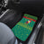 Cameroon Christmas Car Mats with Green Red Pattern Coat of Arms Santa Hat and Stars Motif - Wonder Print Shop