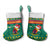 Cameroon Christmas Stocking with Green Red Pattern Coat of Arms Santa Hat and Stars Motif - Wonder Print Shop