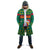 Cameroon Christmas Cloak with Green Red Pattern Coat of Arms Santa Hat and Stars Motif - Wonder Print Shop