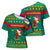 Cameroon Christmas Cross Shoulder Shirt with Green Red Pattern Coat of Arms Santa Hat and Stars Motif - Wonder Print Shop