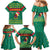 Cameroon Christmas Family Matching Mermaid Dress and Hawaiian Shirt with Green Red Pattern Coat of Arms Santa Hat and Stars Motif - Wonder Print Shop