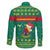 Cameroon Christmas Family Matching Off The Shoulder Long Sleeve Dress and Hawaiian Shirt with Green Red Pattern Coat of Arms Santa Hat and Stars Motif - Wonder Print Shop