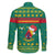 Cameroon Christmas Family Matching Short Sleeve Bodycon Dress and Hawaiian Shirt with Green Red Pattern Coat of Arms Santa Hat and Stars Motif - Wonder Print Shop